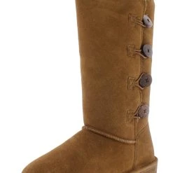 Bearpaw Lori Womens Suede Faux Fur Lined Winter Boots
