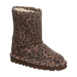kids BEARPAW Elle Exotic Zip Suede Boot