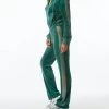 Juicy Couture women Velour Hooded Zip Track Jacket in Jade Green
