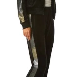 Juicy Couture women Velour Hooded Zip Track Jacket in Black