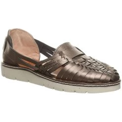 Bearpaw Lena Womens Leather Cut-Out Huarache Sandals