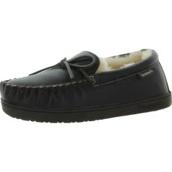 Bearpaw Mach IV Mens Leather Slip On Moccasin Slippers