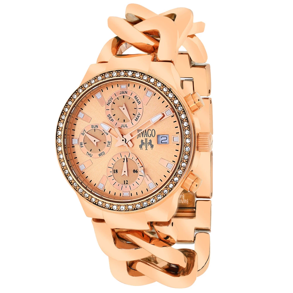 Jivago Women's Rose gold dial Watch 3 Jivago Women's Rose gold dial Watch