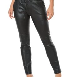 Juicy Couture women Easy Skinny Pant in Black Leather