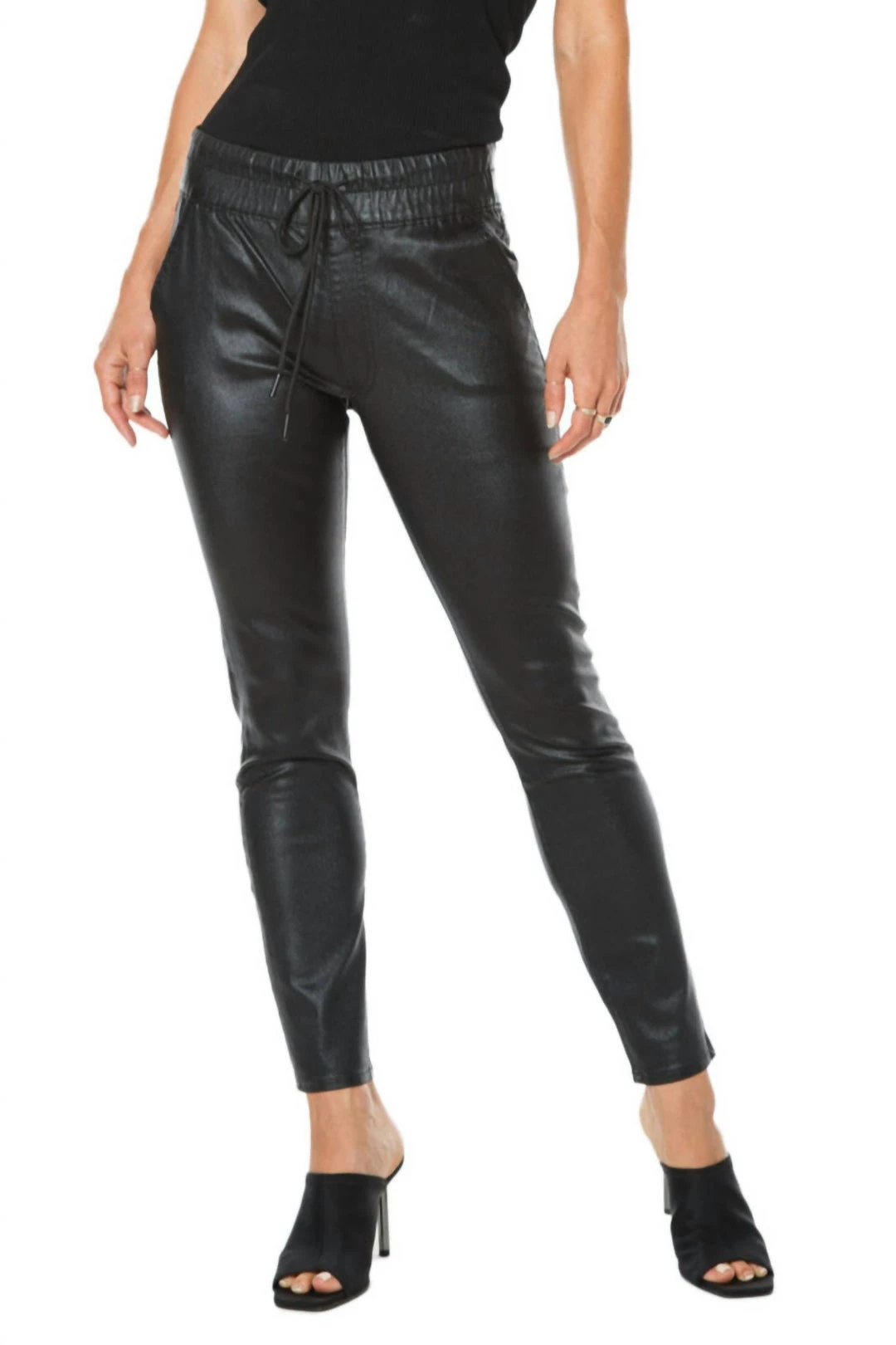 Juicy Couture women Easy Skinny Pant in Black Leather 3 Juicy Couture women Easy Skinny Pant in Black Leather