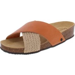 Bearpaw Valentina Womens Leather Padded Insole Footbed Sandals