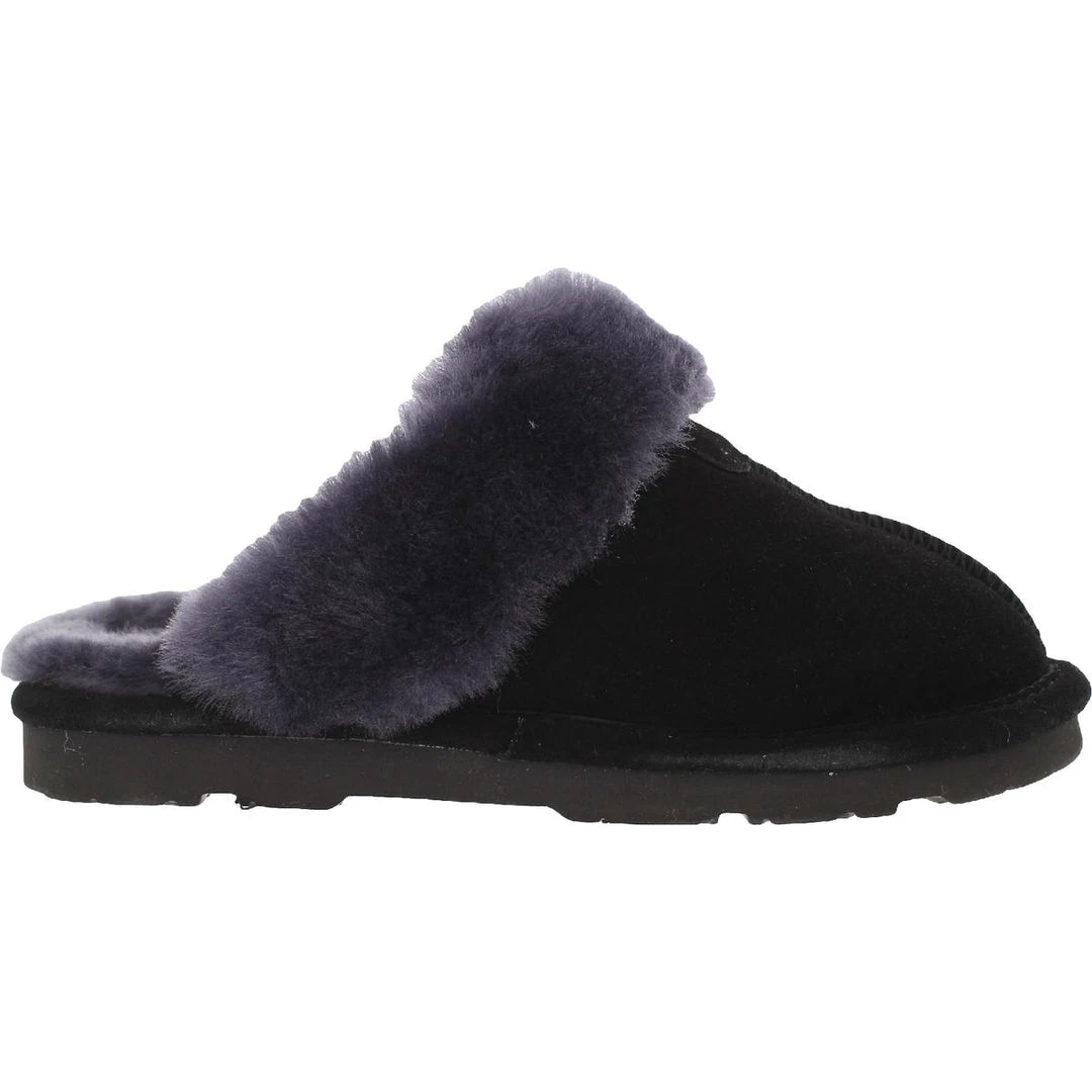 Bearpaw Loki Womens Suede Sheepskin Lined Scuff Slippers 4 Bearpaw Loki Womens Suede Sheepskin Lined Scuff Slippers - Image 2
