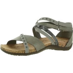 Bearpaw Julianna II Womens Faux Leather Ankle Strap Strappy Sandals